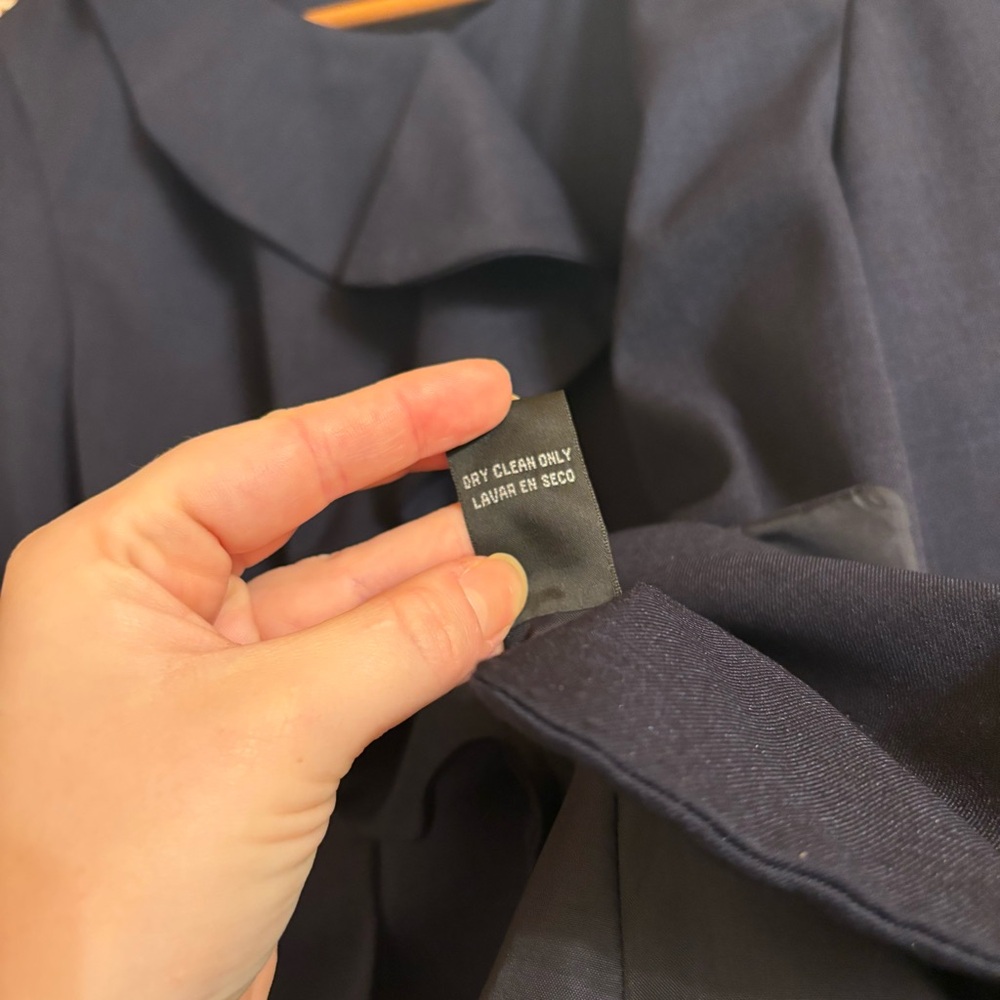 Women’s Isabella Navy Blue Ruffle Blazer Jacket Size 14 - Picture 11 of 16